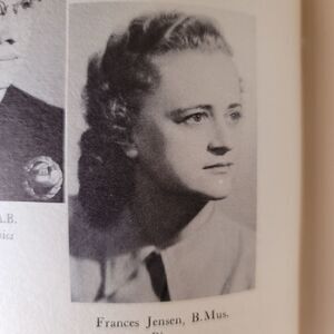 Vintage cream 1949 La Sierra genie lamp Pasadena Christian College yearbook